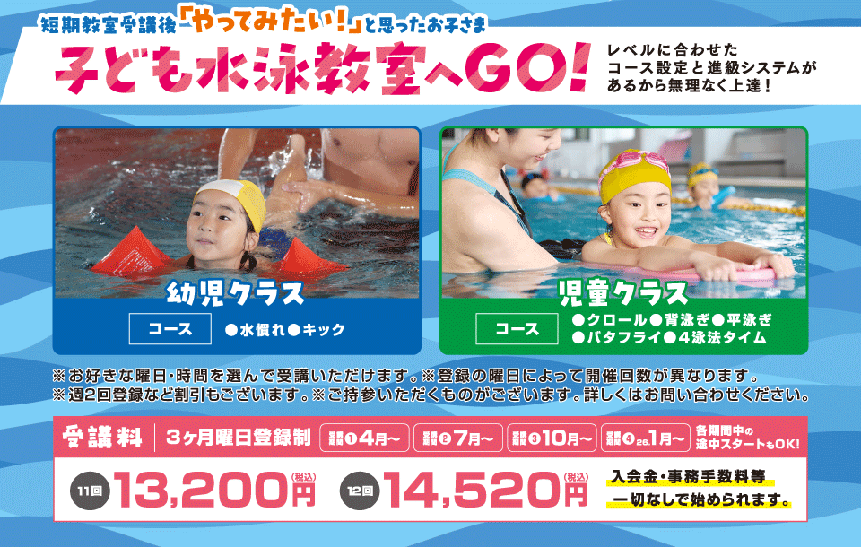 子ども水泳教室へGO