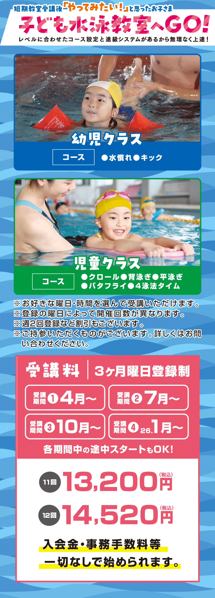子ども水泳教室へGO