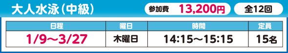 大人水泳（中級）